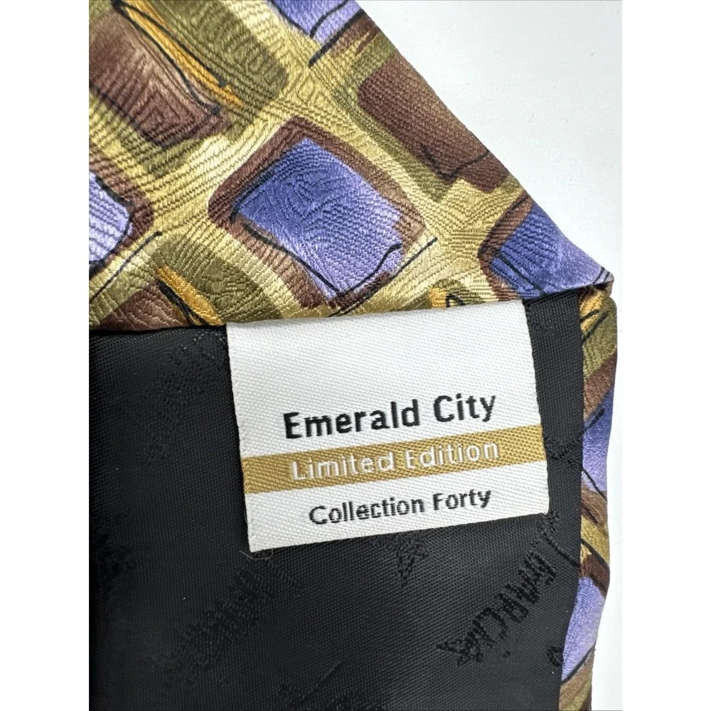 Jerry Garcia Tie Silk Gold Purple‎ Wide 58